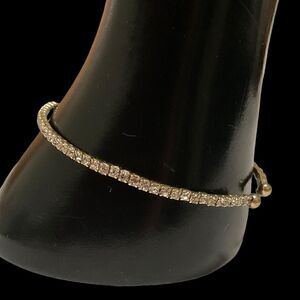 Flexible Gold Rhinestone Bracelet 